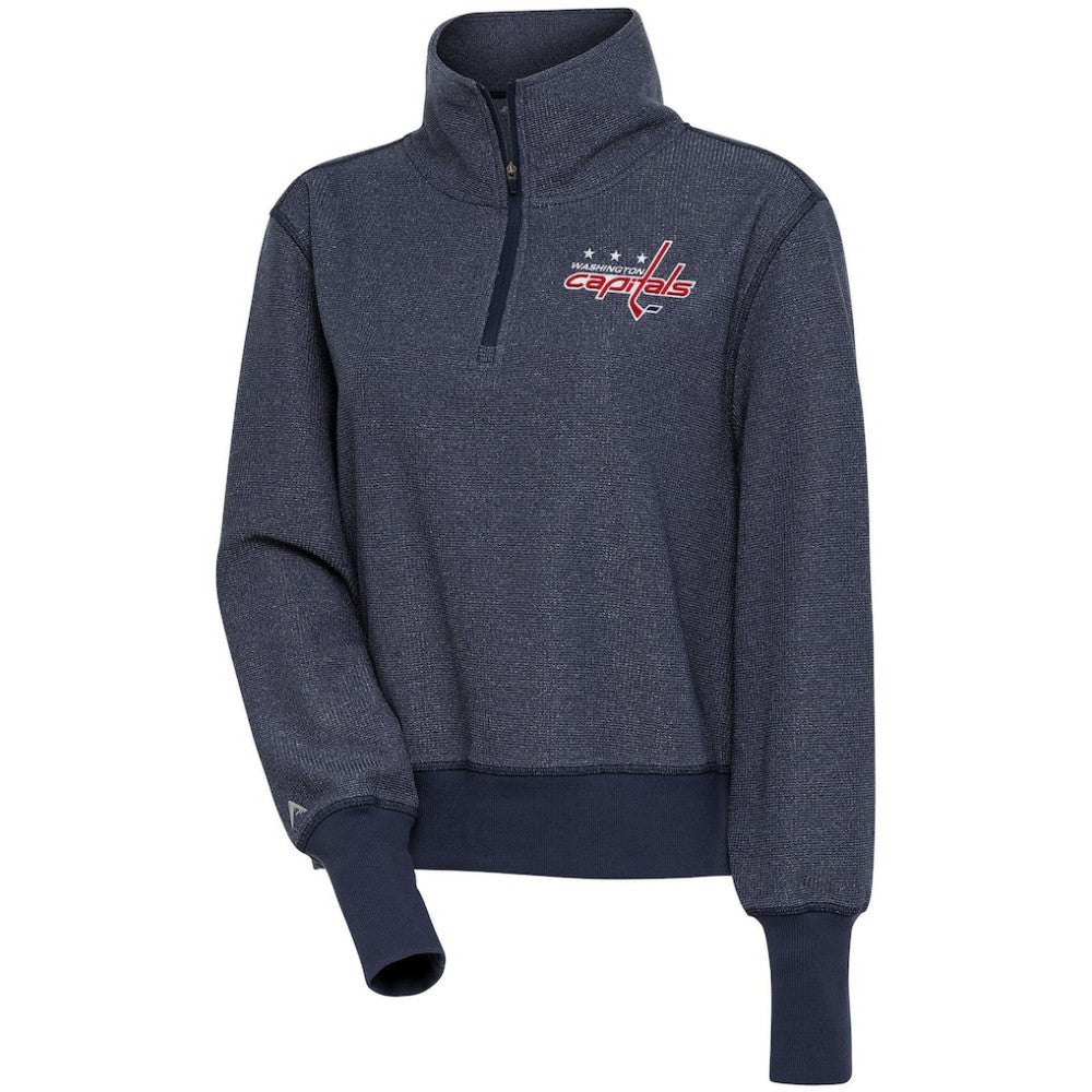 Washington Capitals Antigua Women's Upgrade Half-Zip Pullover Top - Heather Navy | US 200624624