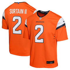 Patrick Surtain II Denver Broncos Youth Game Jersey - Orange Jerseys