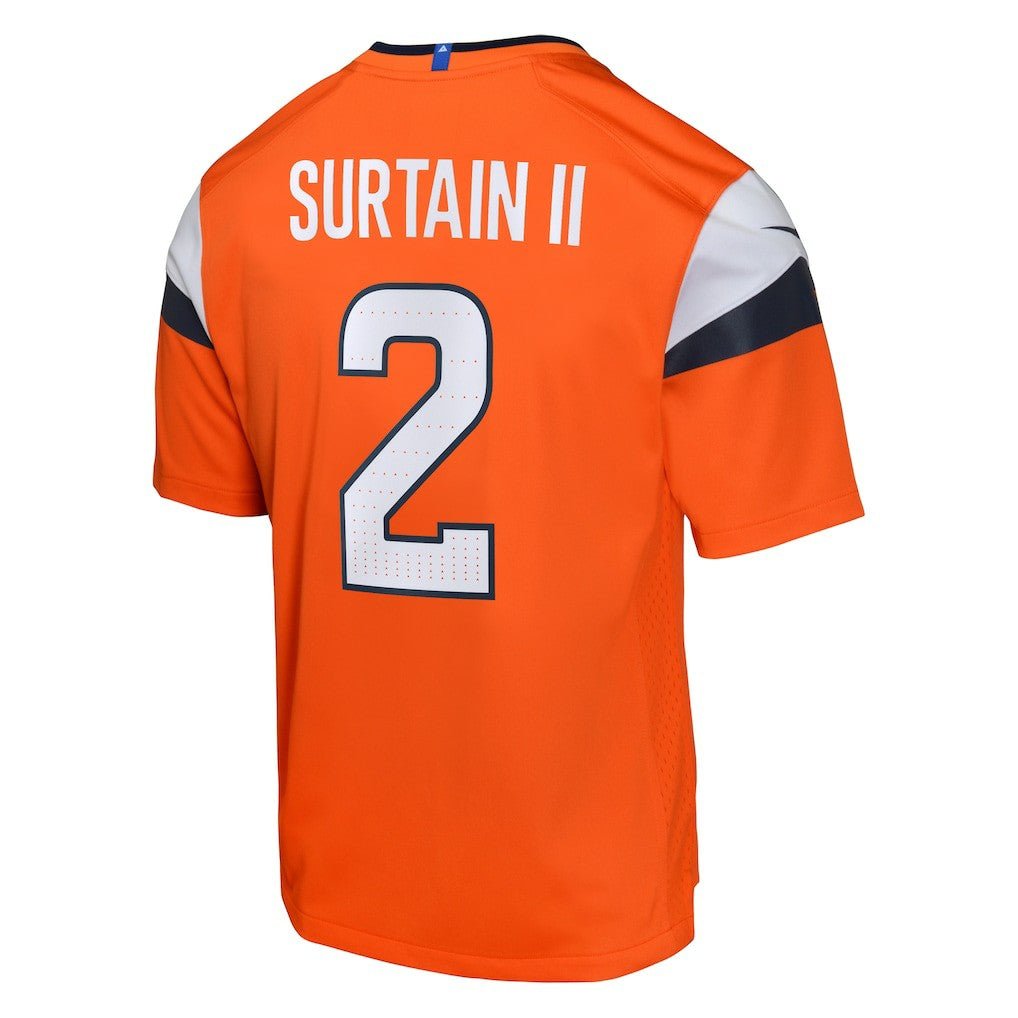 Patrick Surtain II Denver Broncos Youth Game Jersey - Orange Jerseys
