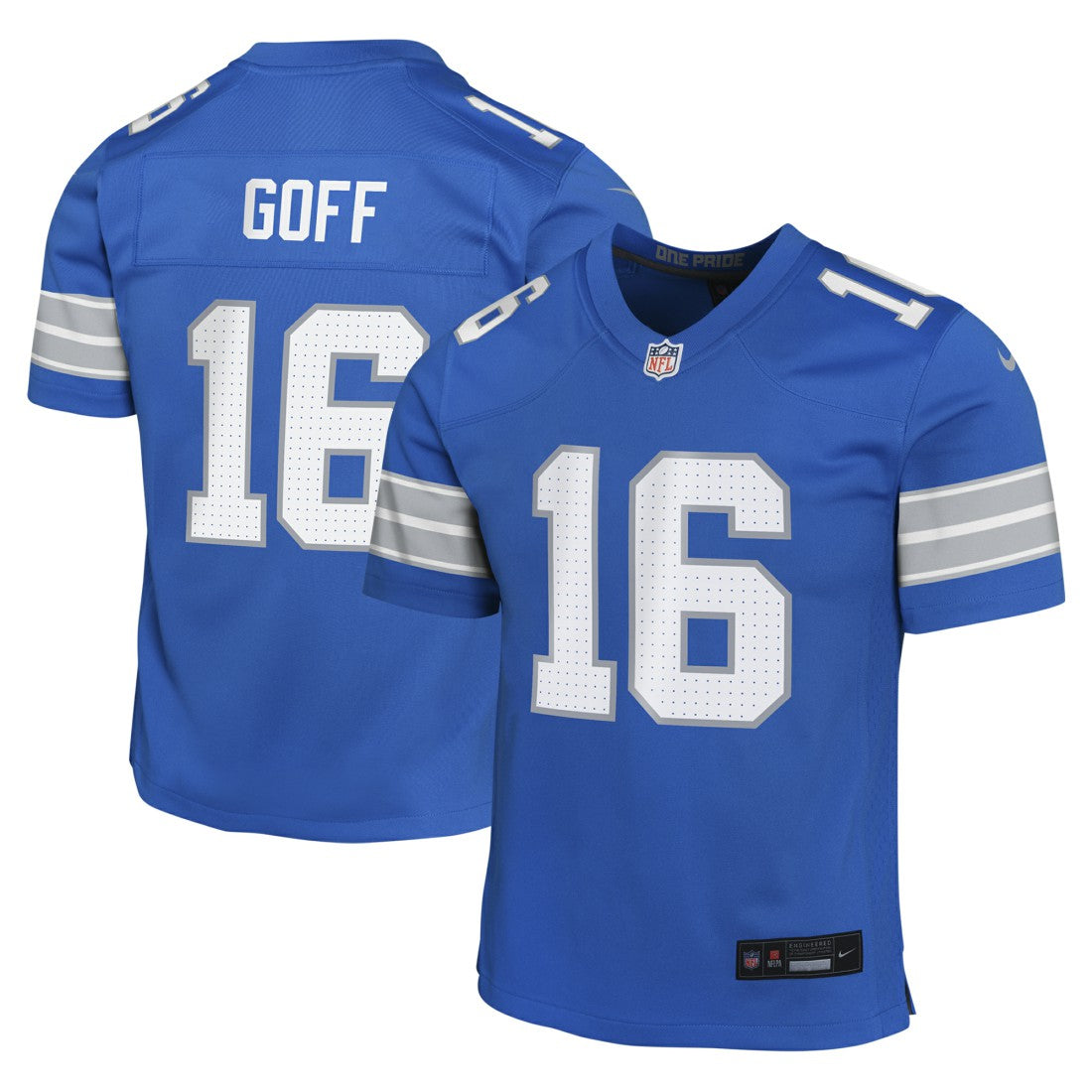 Jared Goff Detroit Lions Youth Game Jersey - Blue Jerseys