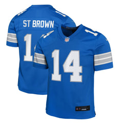 Amon-Ra St. Brown Detroit Lions Youth Game Jersey - Blue Jerseys