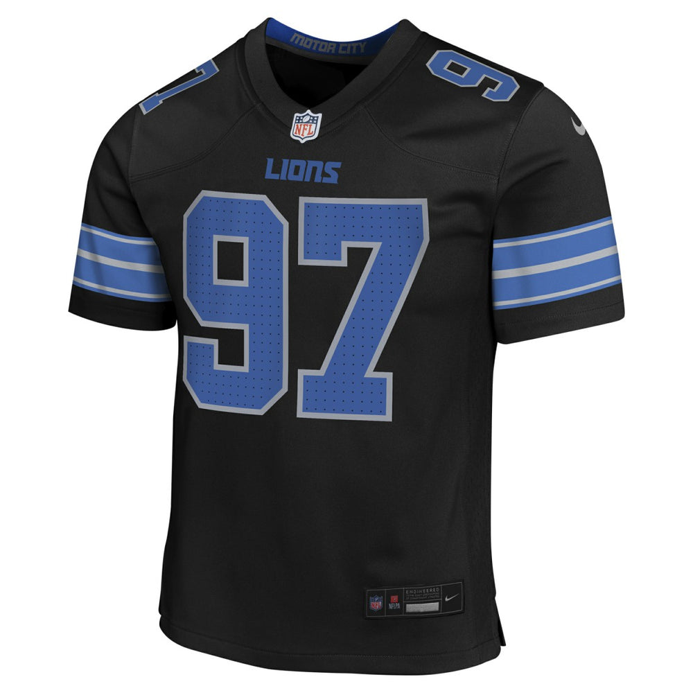 Aidan Hutchinson Detroit Lions Youth Game Jersey - Black Jerseys