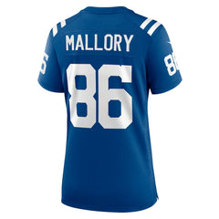 Will Mallory Indianapolis Colts Women's Team Game Jersey - Royal Jerseys