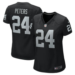 Marcus Peters Las Vegas Raiders Women's Team Game Jersey - Black Jerseys