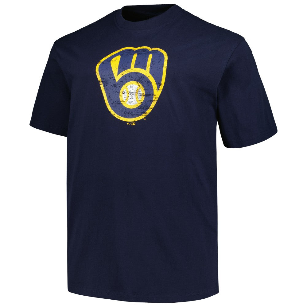 Milwaukee Brewers Profile Big & Tall Primary Logo T-Shirt - Navy T-shirts