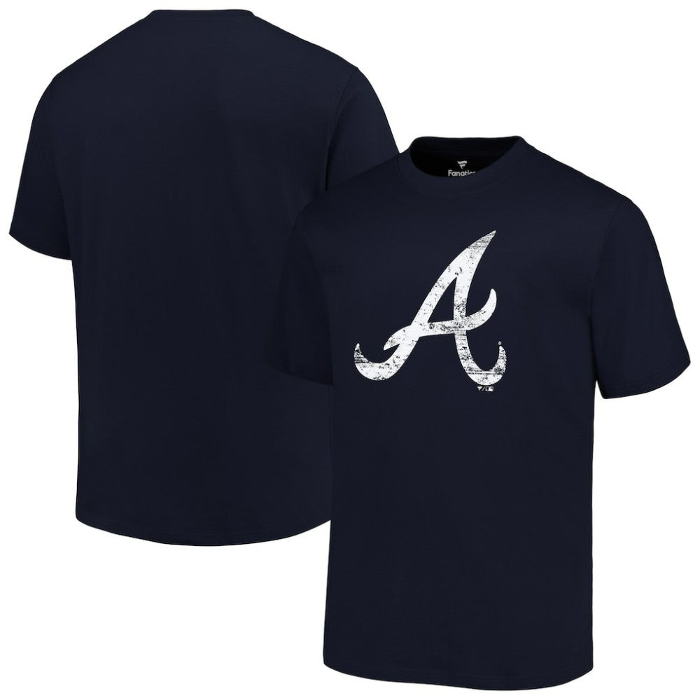 Atlanta Braves Profile Big & Tall Primary Logo T-Shirt - Navy T-shirts