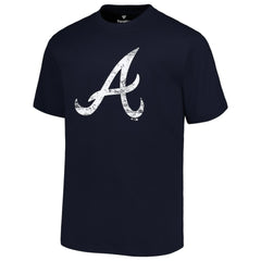 Atlanta Braves Profile Big & Tall Primary Logo T-Shirt - Navy T-shirts