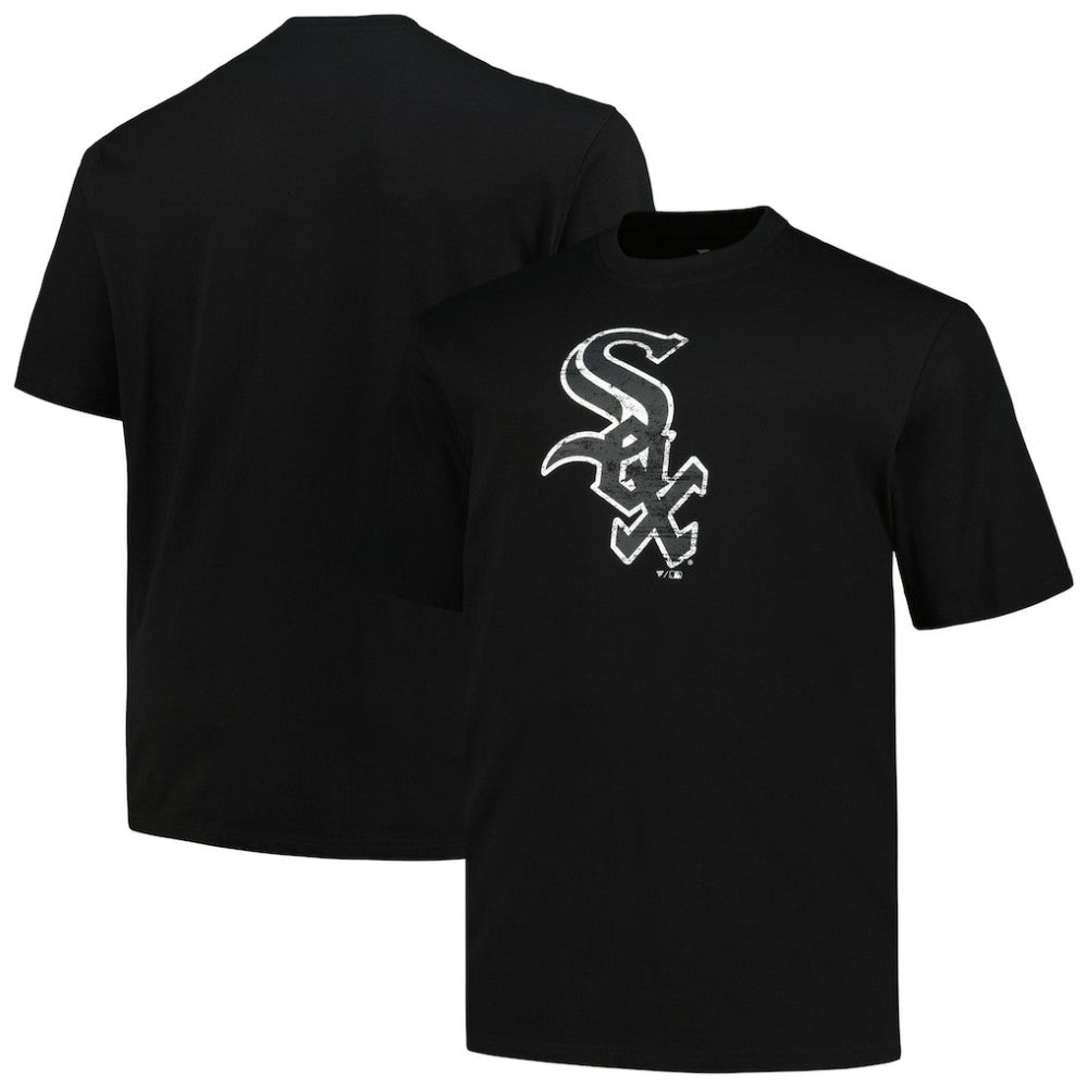 Chicago White Sox Profile Big & Tall Primary Logo T-Shirt - Black T-shirts