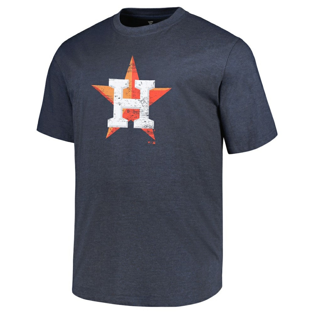 Houston Astros Profile Big & Tall Weathered Logo T-Shirt - Heather Navy T-shirts