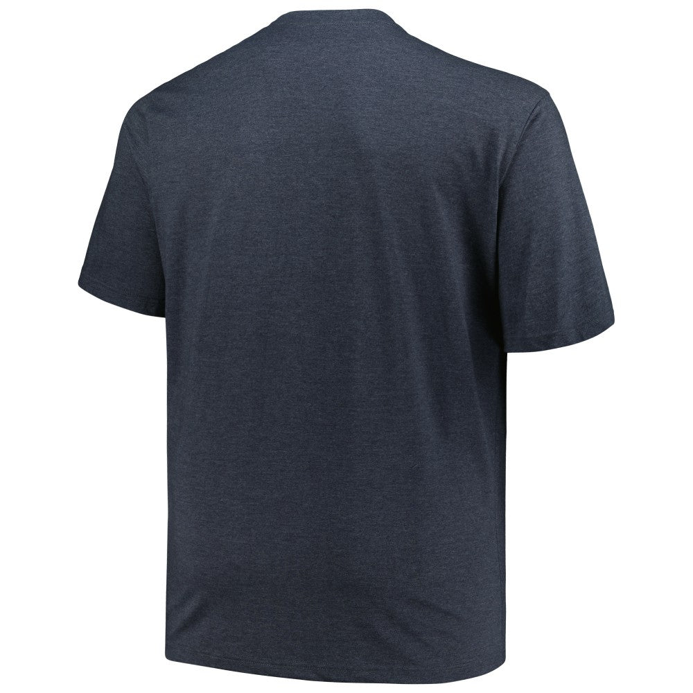 Milwaukee Brewers Profile Big & Tall Weathered Logo T-Shirt - Heather Navy T-shirts