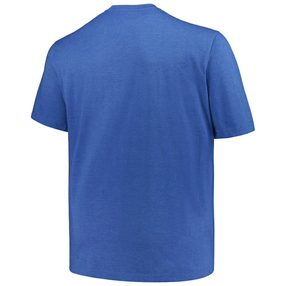Chicago Cubs Profile Big & Tall Weathered Logo T-Shirt - Heather Royal T-shirts