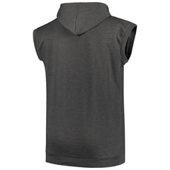 Atlanta Braves Profile Big & Tall Muscle Sleeveless Pullover Hoodie - Heather Charcoal Hoodies