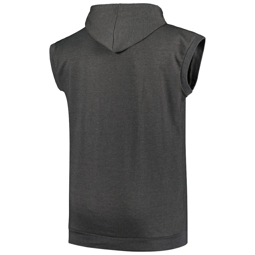 San Diego Padres Profile Big & Tall Muscle Sleeveless Pullover Hoodie - Heather Charcoal Hoodies
