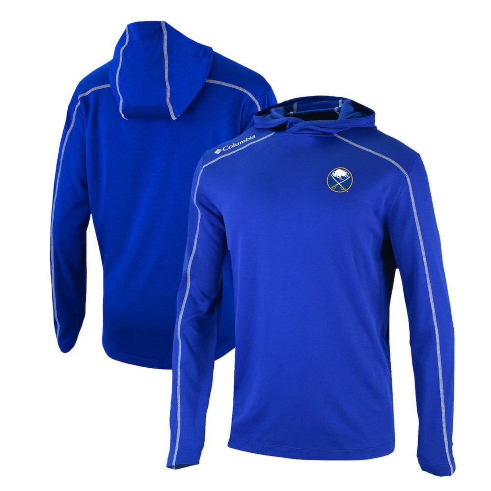 Buffalo Sabres Columbia Omni-Wick Shotgun Long Sleeve Hoodie T-Shirt - Blue | US 200629168