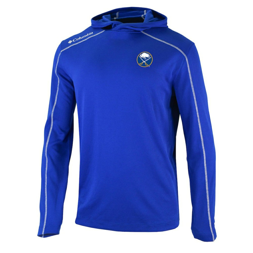 Buffalo Sabres Columbia Omni-Wick Shotgun Long Sleeve Hoodie T-Shirt - Blue | US 200629168