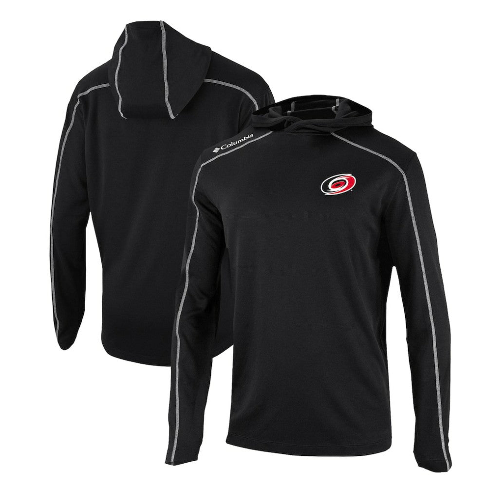 Carolina Hurricanes Columbia Omni-Wick Shotgun Long Sleeve Hoodie T-Shirt - Black | US 200629169