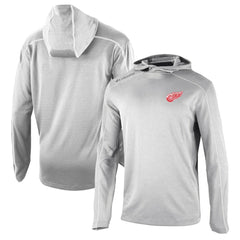 Detroit Red Wings Columbia Omni-Wick Shotgun Long Sleeve Hoodie T-Shirt - Gray | US 200629174