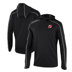New Jersey Devils Columbia Omni-Wick Shotgun Long Sleeve Hoodie T-Shirt - Black | US 200629179