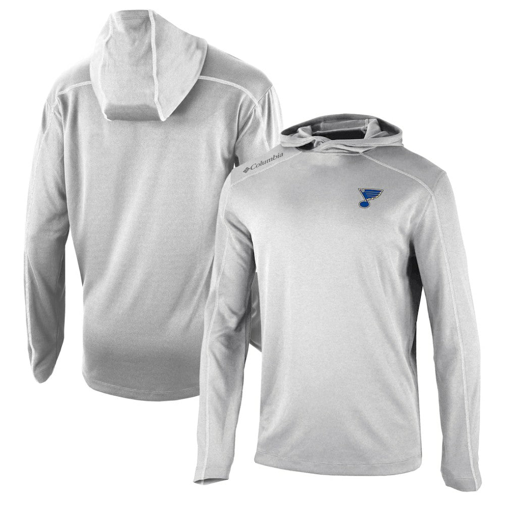 St. Louis Blues Columbia Omni-Wick Shotgun Long Sleeve Hoodie T-Shirt - Gray | US 200629186