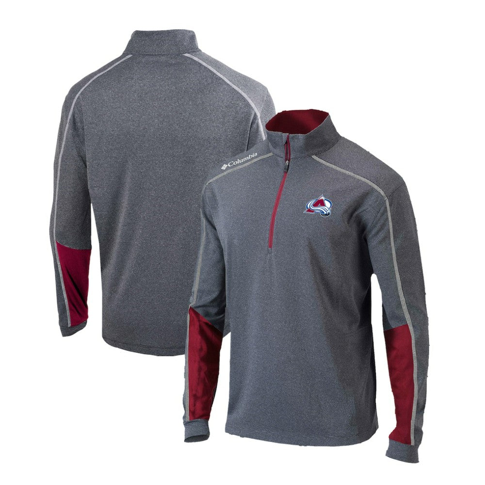 Colorado Avalanche Columbia Omni-Wick Shotgun 2.0 Quarter-Zip Pullover Top - Gray/Purple | US 200629196
