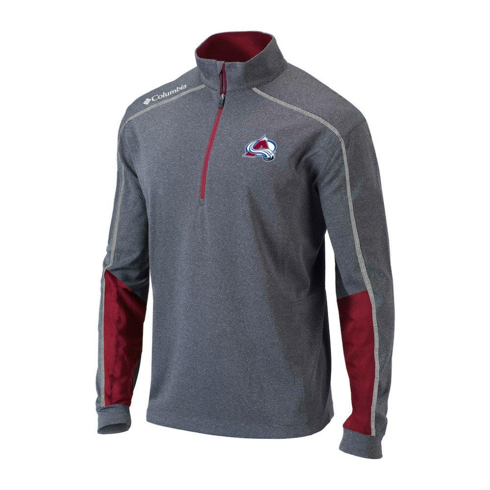 Colorado Avalanche Columbia Omni-Wick Shotgun 2.0 Quarter-Zip Pullover Top - Gray/Purple | US 200629196
