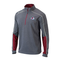 Colorado Avalanche Columbia Omni-Wick Shotgun 2.0 Quarter-Zip Pullover Top - Gray/Purple | US 200629196
