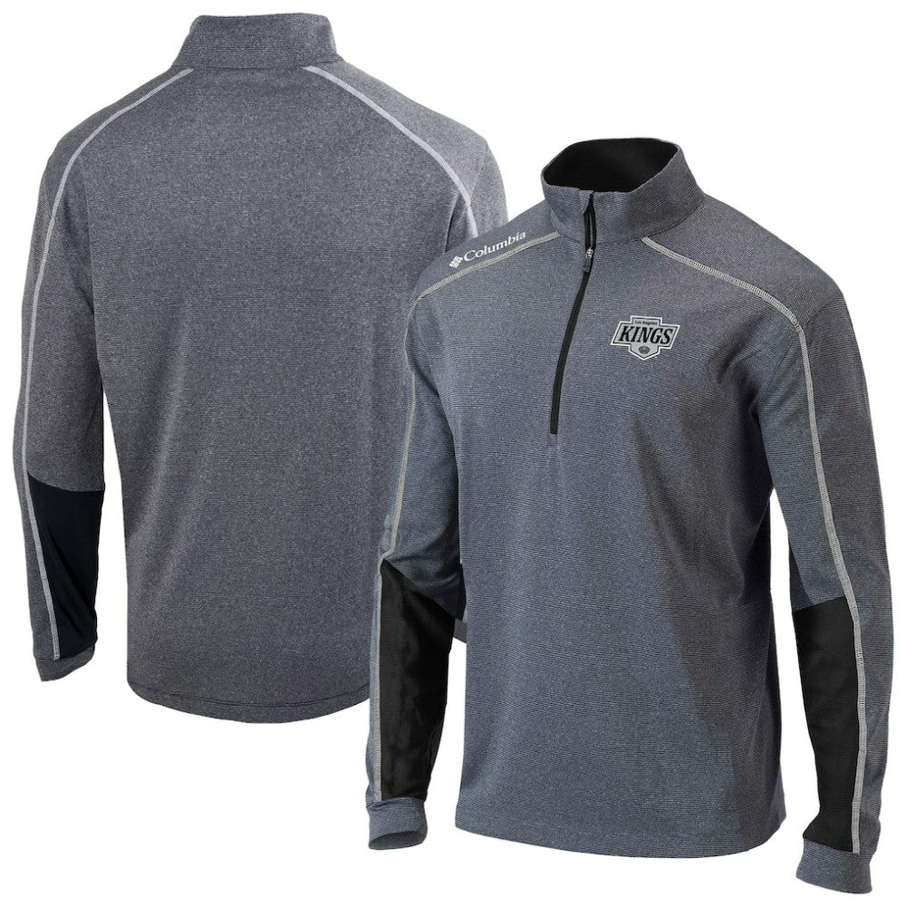 Los Angeles Kings Columbia Omni-Wick Shotgun 2.0 Quarter-Zip Pullover Top - Gray/Black | US 200629201