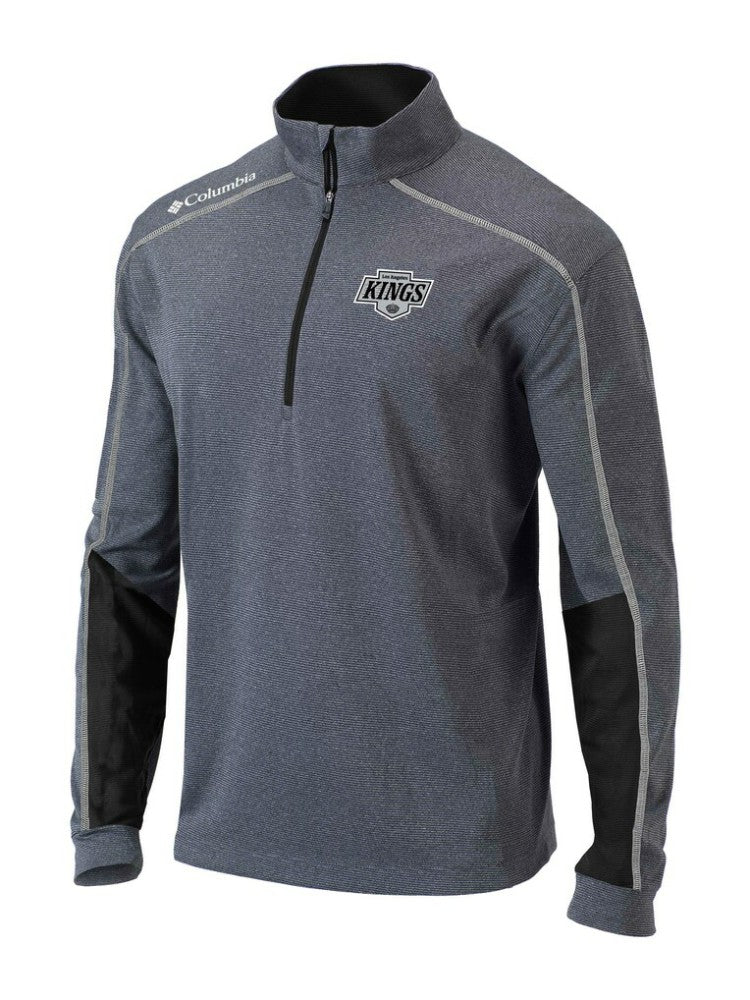 Los Angeles Kings Columbia Omni-Wick Shotgun 2.0 Quarter-Zip Pullover Top - Gray/Black | US 200629201