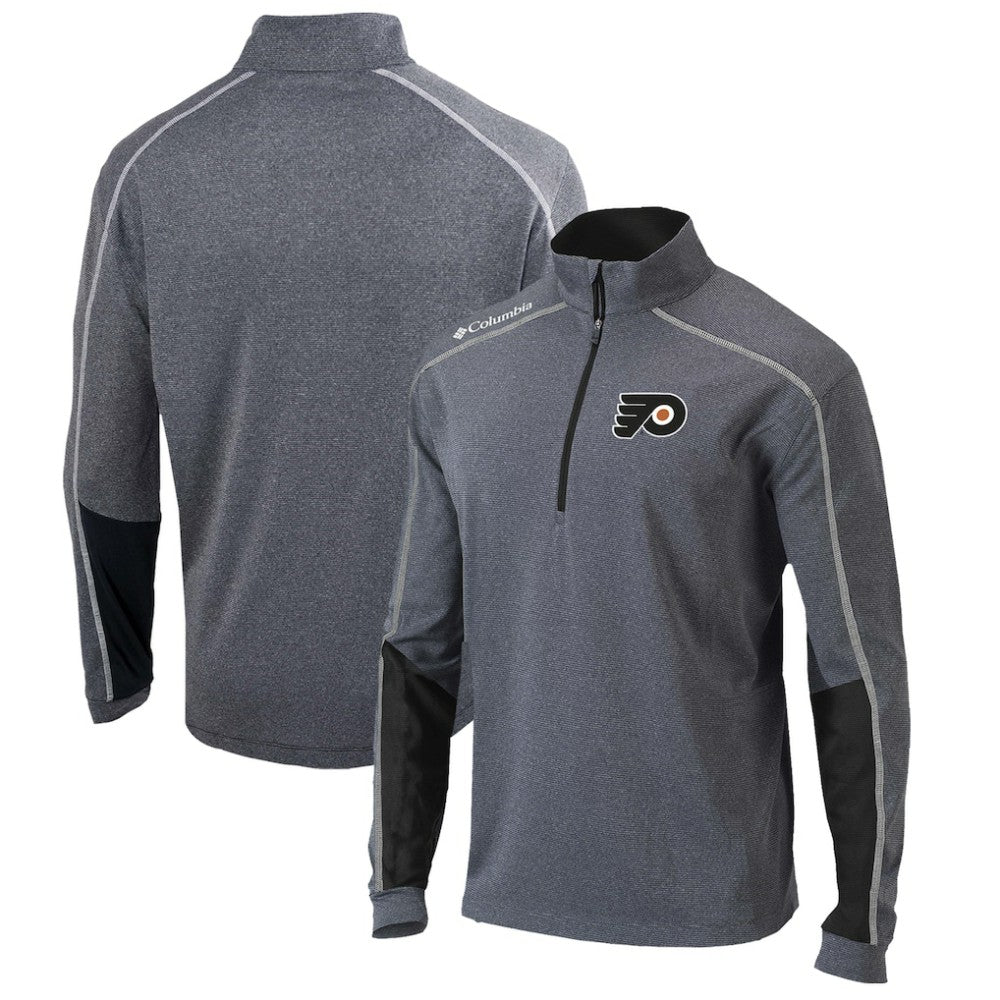 Philadelphia Flyers Columbia Omni-Wick Shotgun 2.0 Quarter-Zip Pullover Top - Gray/Black | US 200629207