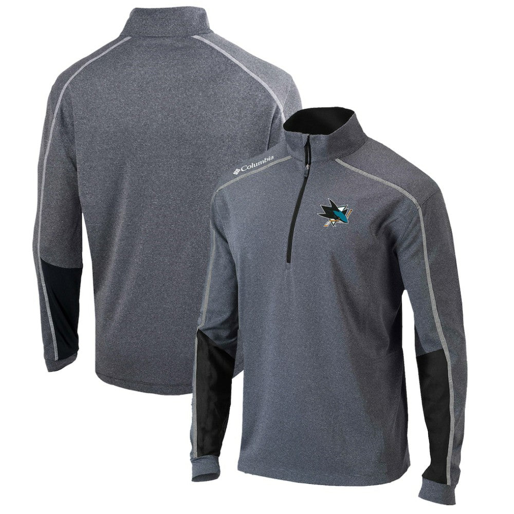 San Jose Sharks Columbia Omni-Wick Shotgun 2.0 Quarter-Zip Pullover Top - Gray/Black | US 200629209