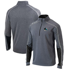 San Jose Sharks Columbia Omni-Wick Shotgun 2.0 Quarter-Zip Pullover Top - Gray/Black | US 200629209