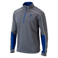 St. Louis Blues Columbia Omni-Wick Shotgun 2.0 Quarter-Zip Pullover Top - Gray/Blue | US 200629211