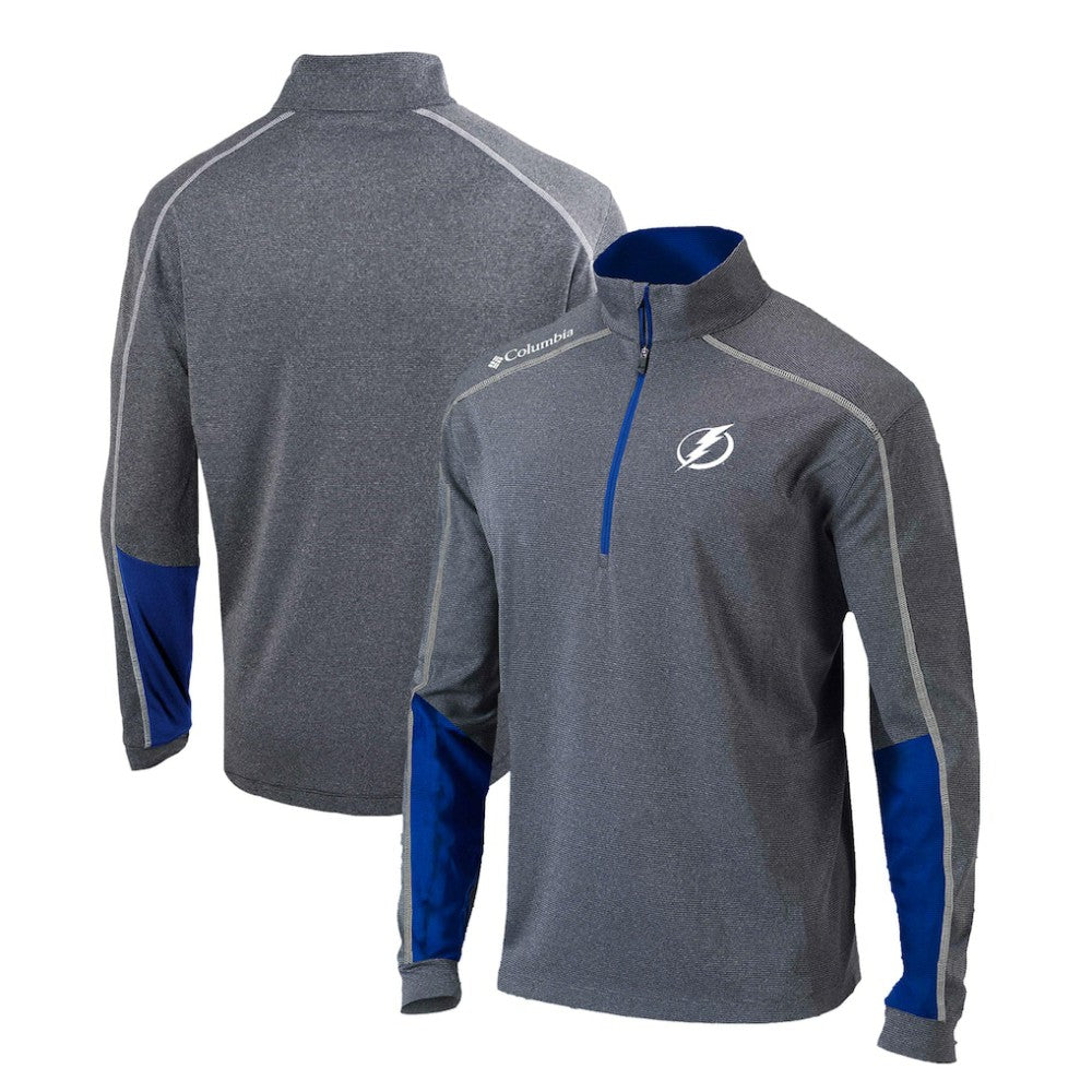 Tampa Bay Lightning Columbia Omni-Wick Shotgun 2.0 Quarter-Zip Pullover Top - Gray/Blue | US 200629212