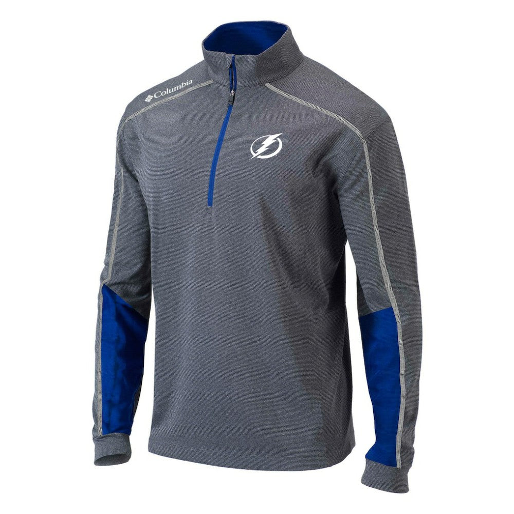 Tampa Bay Lightning Columbia Omni-Wick Shotgun 2.0 Quarter-Zip Pullover Top - Gray/Blue | US 200629212