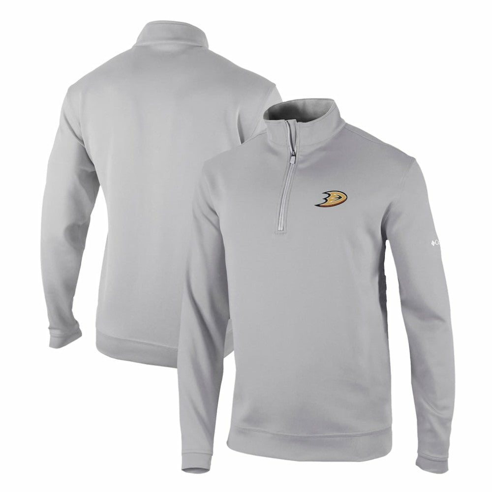 Anaheim Ducks Columbia Omni-Wick Wickhams Hills Half-Zip Pullover Top - Gray | US 200629215