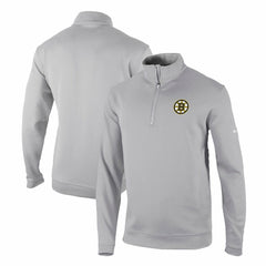 Boston Bruins Columbia Omni-Wick Wickhams Hills Half-Zip Pullover Top - Gray | US 200629219