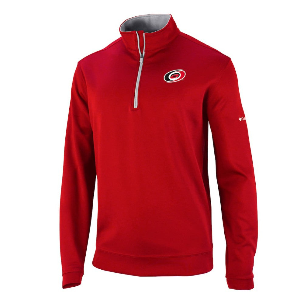Carolina Hurricanes Columbia Omni-Wick Wickhams Hills Half-Zip Pullover Top - Red | US 200629223