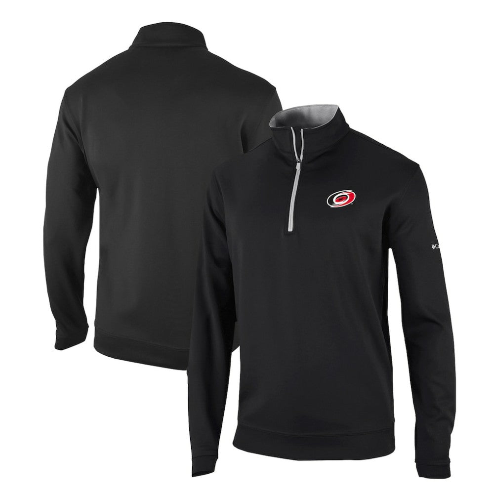 Carolina Hurricanes Columbia Omni-Wick Wickhams Hills Half-Zip Pullover Top - Black | US 200629224