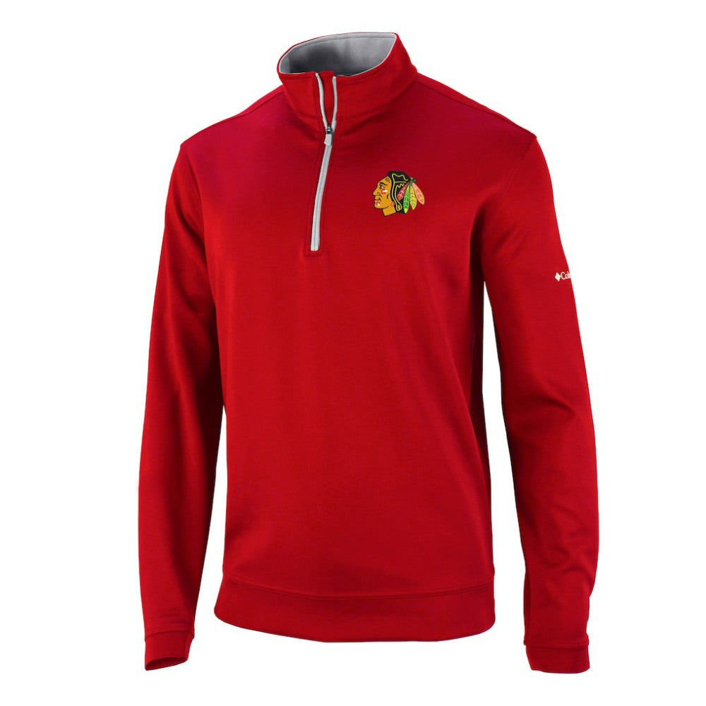 Chicago Blackhawks Columbia Omni-Wick Wickhams Hills Half-Zip Pullover Top - Red | US 200629225