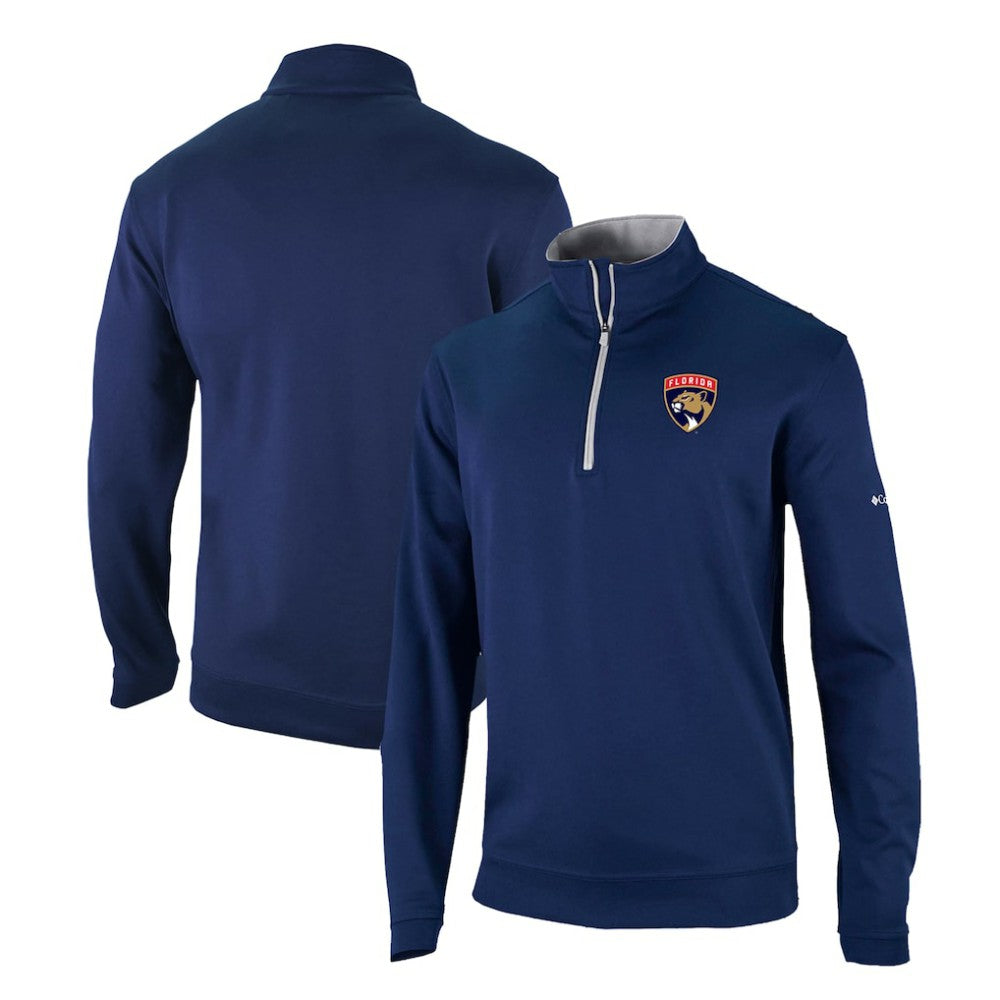 Florida Panthers Columbia Omni-Wick Wickhams Hills Half-Zip Pullover Top - Navy | US 200629235