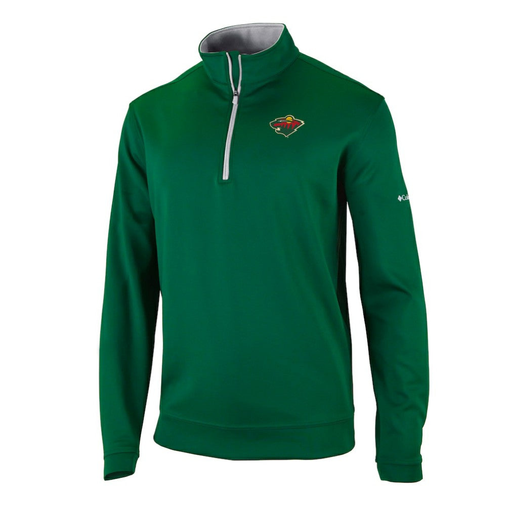 Minnesota Wild Columbia Omni-Wick Wickhams Hills Half-Zip Pullover Top - Green | US 200629239