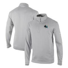 San Jose Sharks Columbia Omni-Wick Wickhams Hills Half-Zip Pullover Top - Gray | US 200629253
