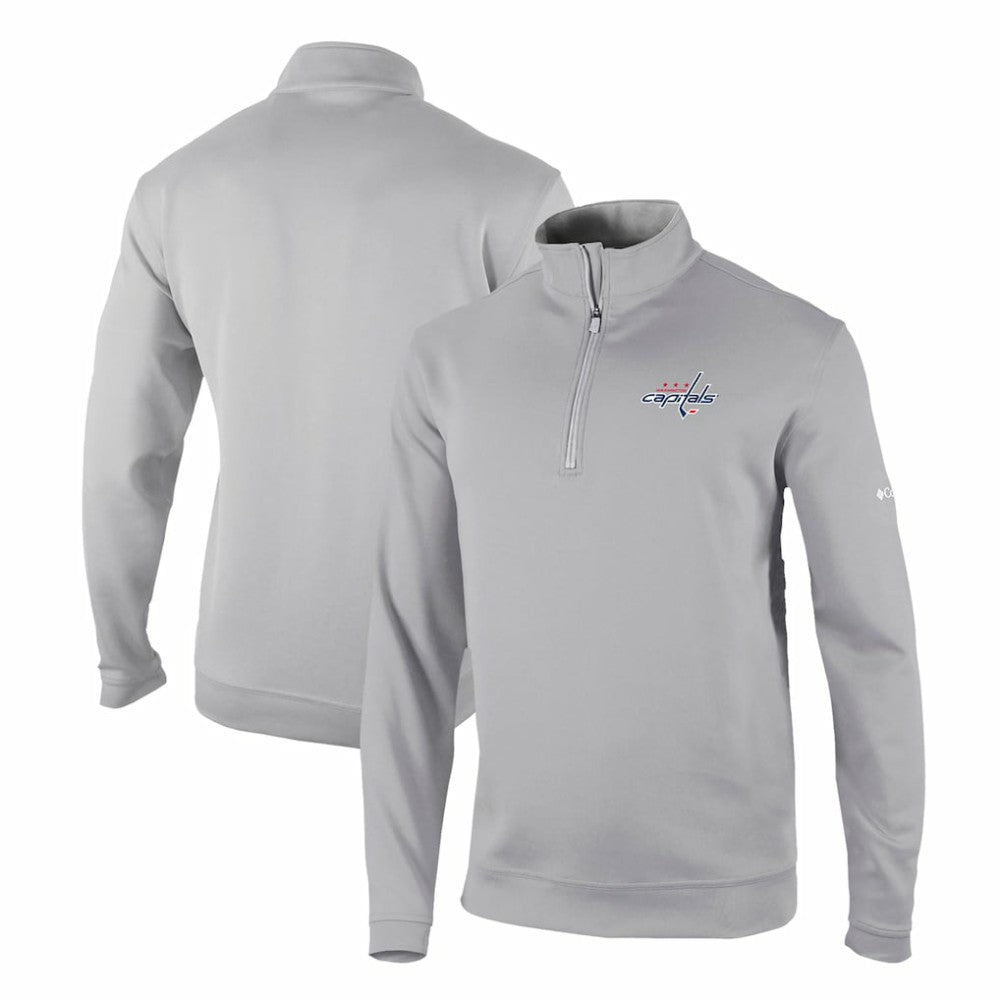 Washington Capitals Columbia Omni-Wick Wickhams Hills Half-Zip Pullover Top - Gray | US 200629264
