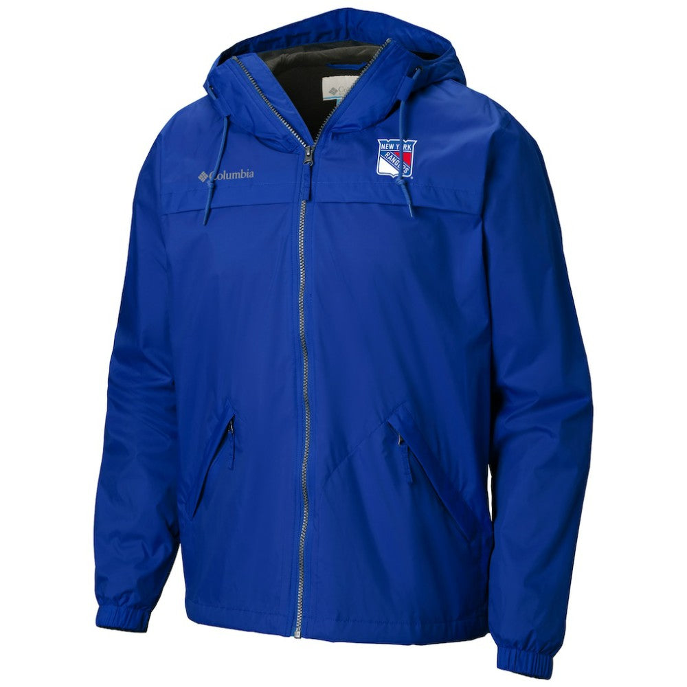 New York Rangers Columbia Oroville Creek Lightweight Full-Zip Windbreaker Jacket - Blue | US 200629337
