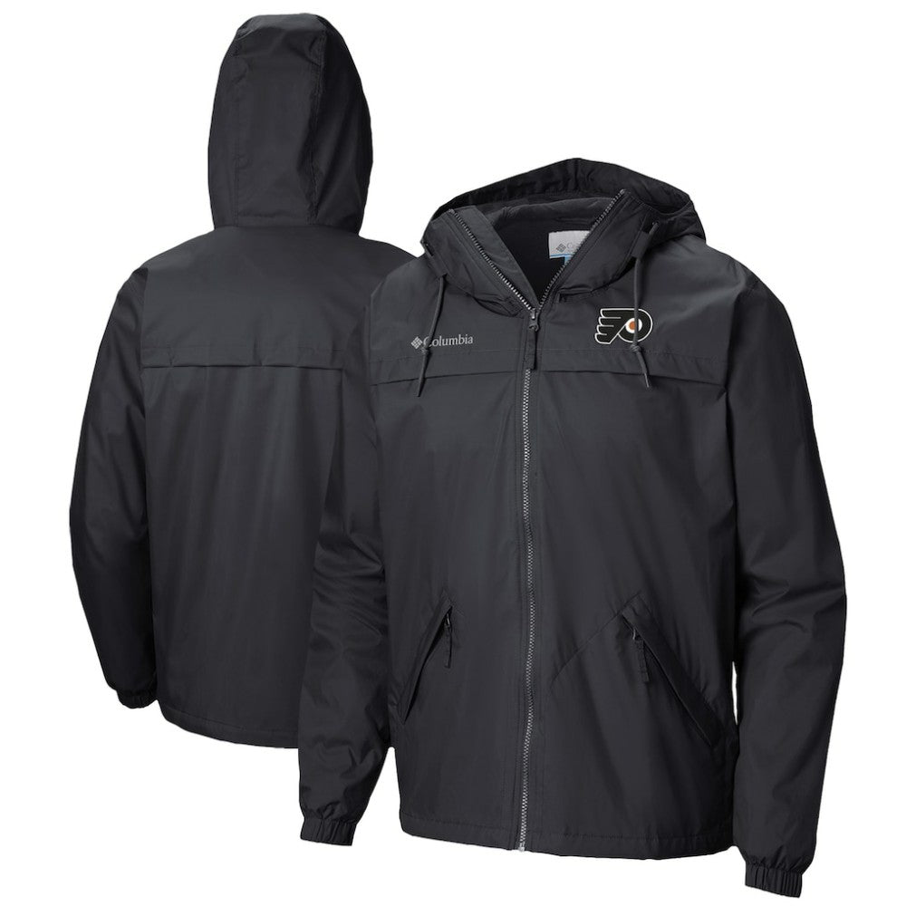 Philadelphia Flyers Columbia Oroville Creek Lightweight Full-Zip Windbreaker Jacket - Black | US 200629339