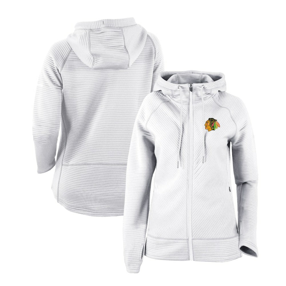 Chicago Blackhawks Columbia Women's Omni-Wick Pack It Up Full-Zip Jacket - White | US 200629395