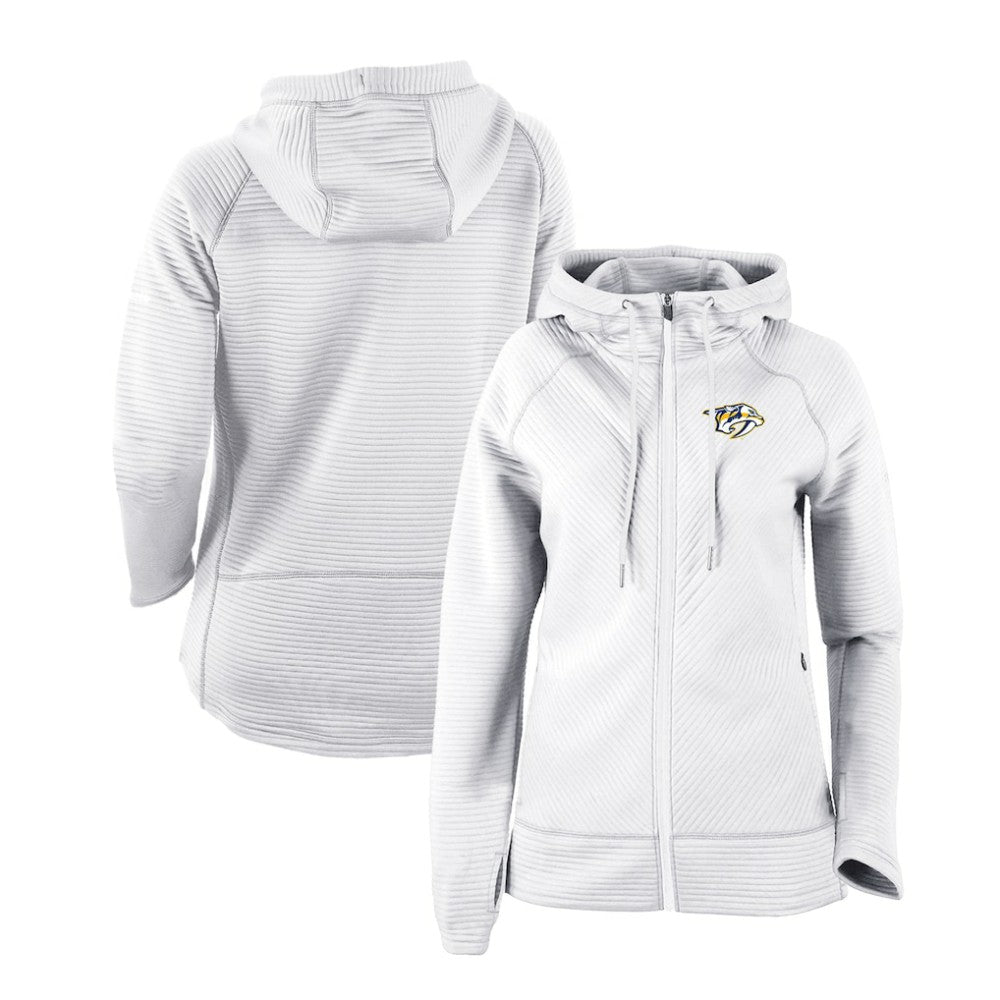 Nashville Predators Columbia Women's Omni-Wick Pack It Up Full-Zip Jacket - White | US 200629403