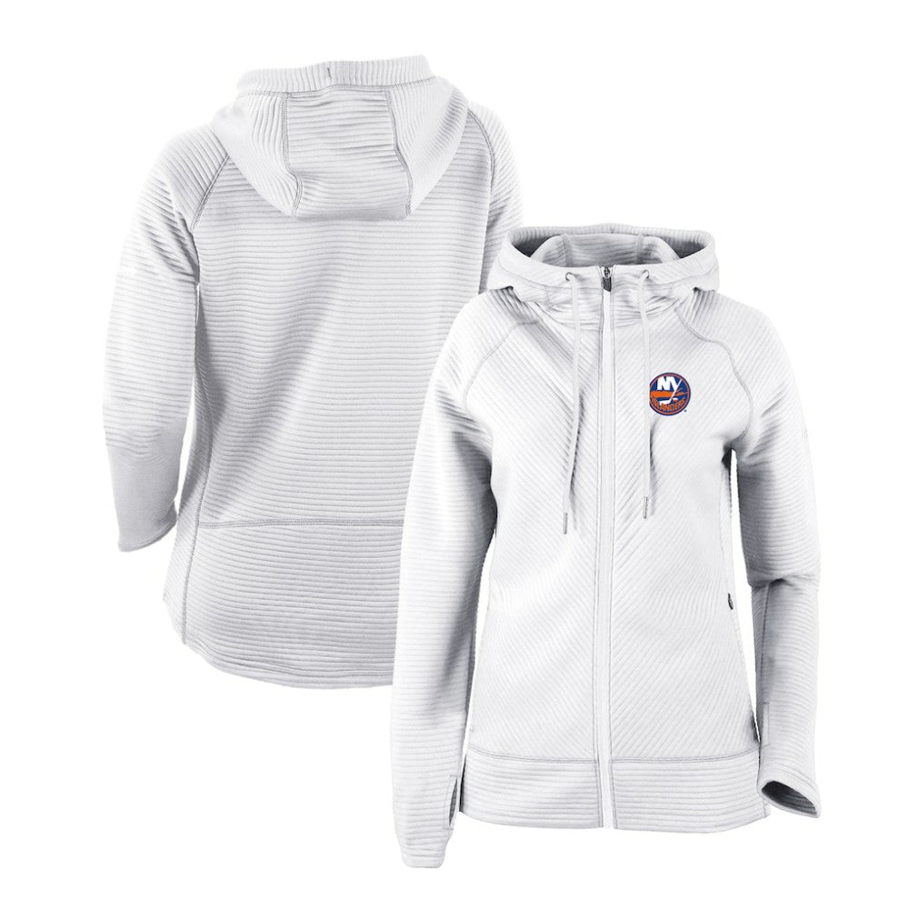 New York Islanders Columbia Women's Omni-Wick Pack It Up Full-Zip Jacket - White | US 200629405