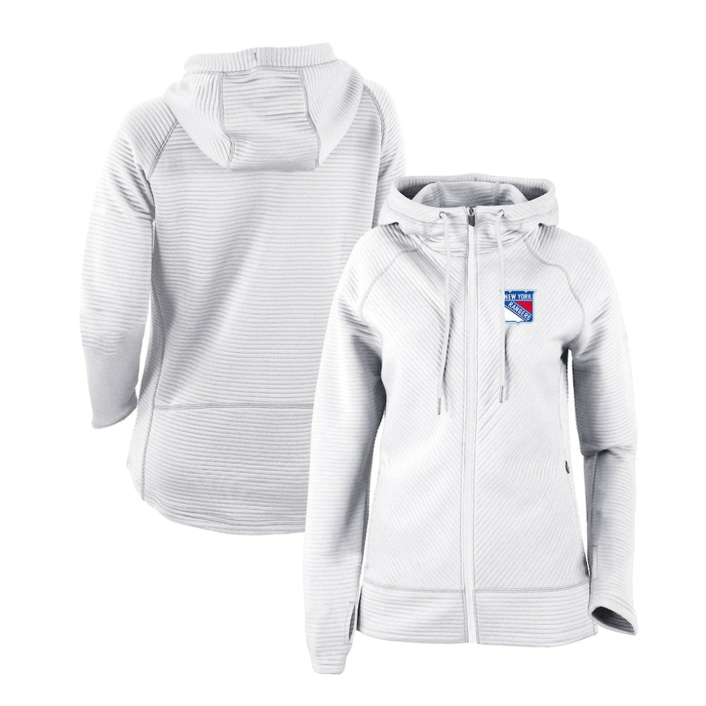 New York Rangers Columbia Women's Omni-Wick Pack It Up Full-Zip Jacket - White | US 200629406