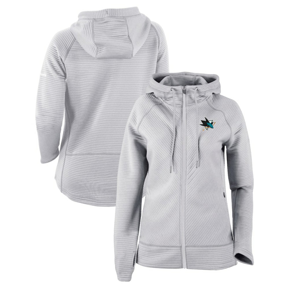 San Jose Sharks Columbia Women's Omni-Wick Pack It Up Full-Zip Jacket - Gray | US 200629409